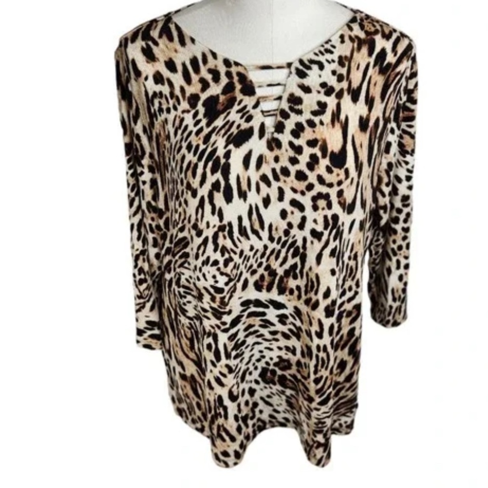 Chico's Leopard Print Tunic Top